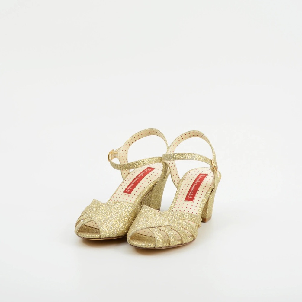 BAIT Footwear Rodah 1940's Inspired Sparkling Cocktail Heels Size 6